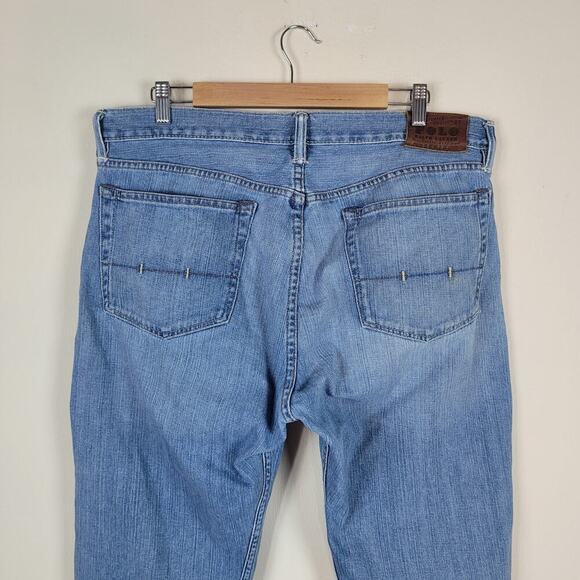 Polo Ralph Lauren Jeans Mens 35x32 Blue Denim Classic Fit Straight Leg - Picture 4 of 10